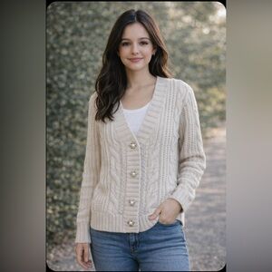 Fisherman Cable Knit Cardigan